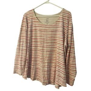 J.Jill Perfect Pima Long Sleeve Top Size XL